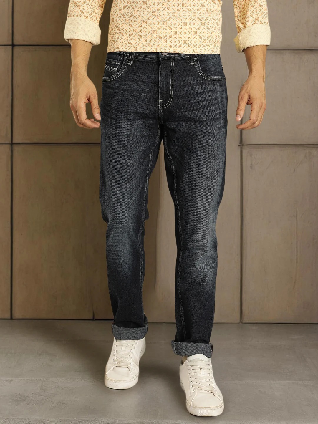 Indian Terrain Men Dark Blue Jeans